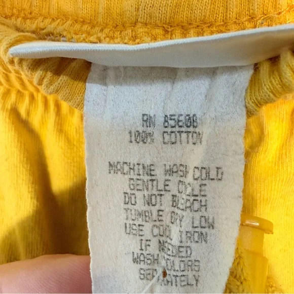 Vintage Yellow Paris Sport Club Casual Drawstring Shorts - Picture 6 of 7
